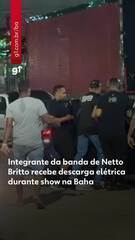 Imagem 2 de Integrante da banda de Netto Brito recebe choque em show na BA | G1