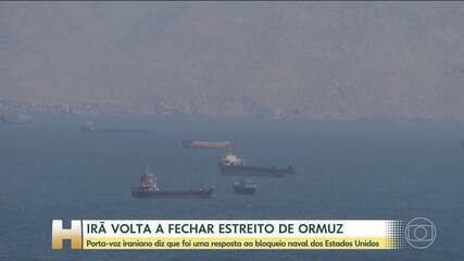 Imagem 2 de Irã volta a fechar Estreito de Ormuz, atira em petroleiros e diz que palavras de Trump sobre rota 'não têm valor' | G1